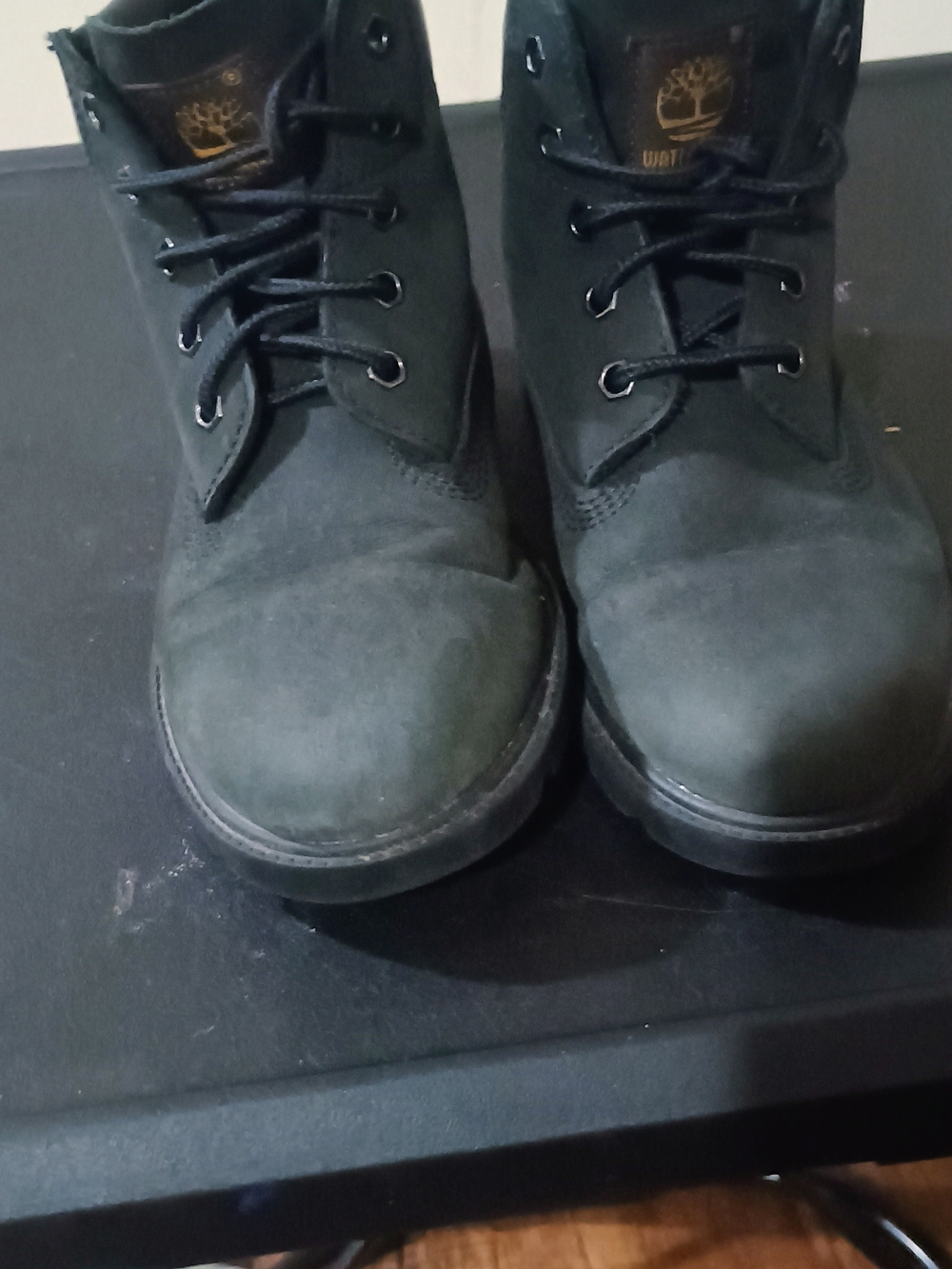 Timberland Men's Dark Green Suede Lace-Up Work Boots